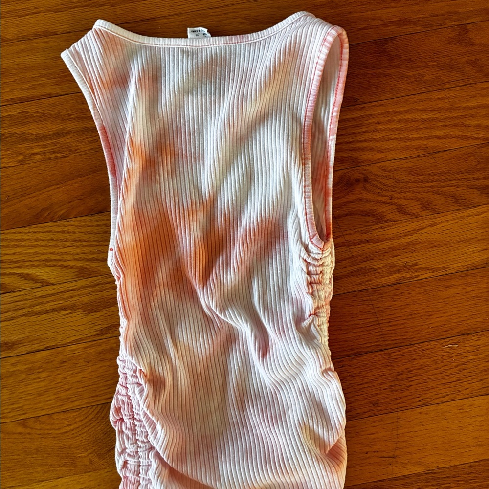 SHEIN Pink and Orange Tie-Dye Tank Top
